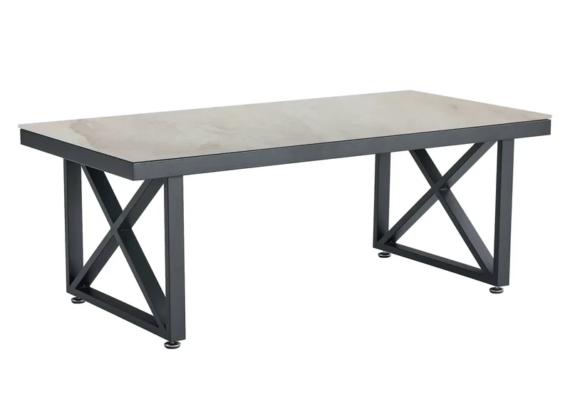 Table basse noire marbre beige - Clara