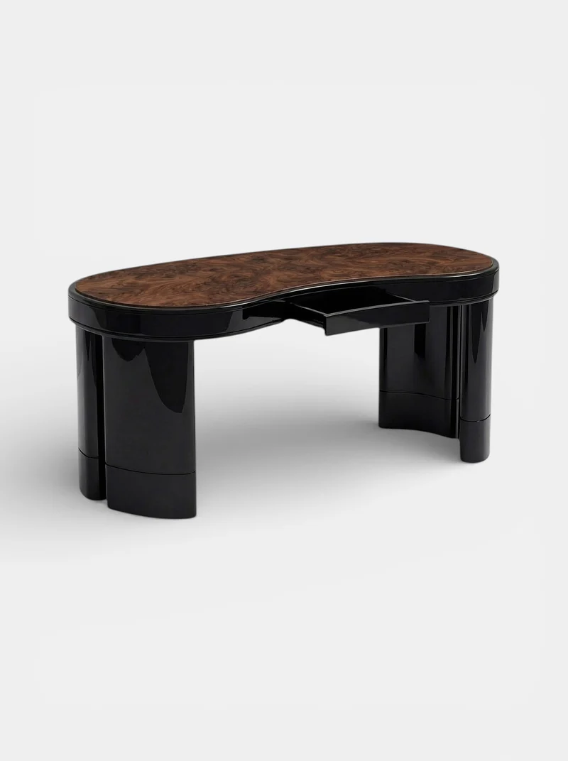 Nicola Black And Burl Wood Desk