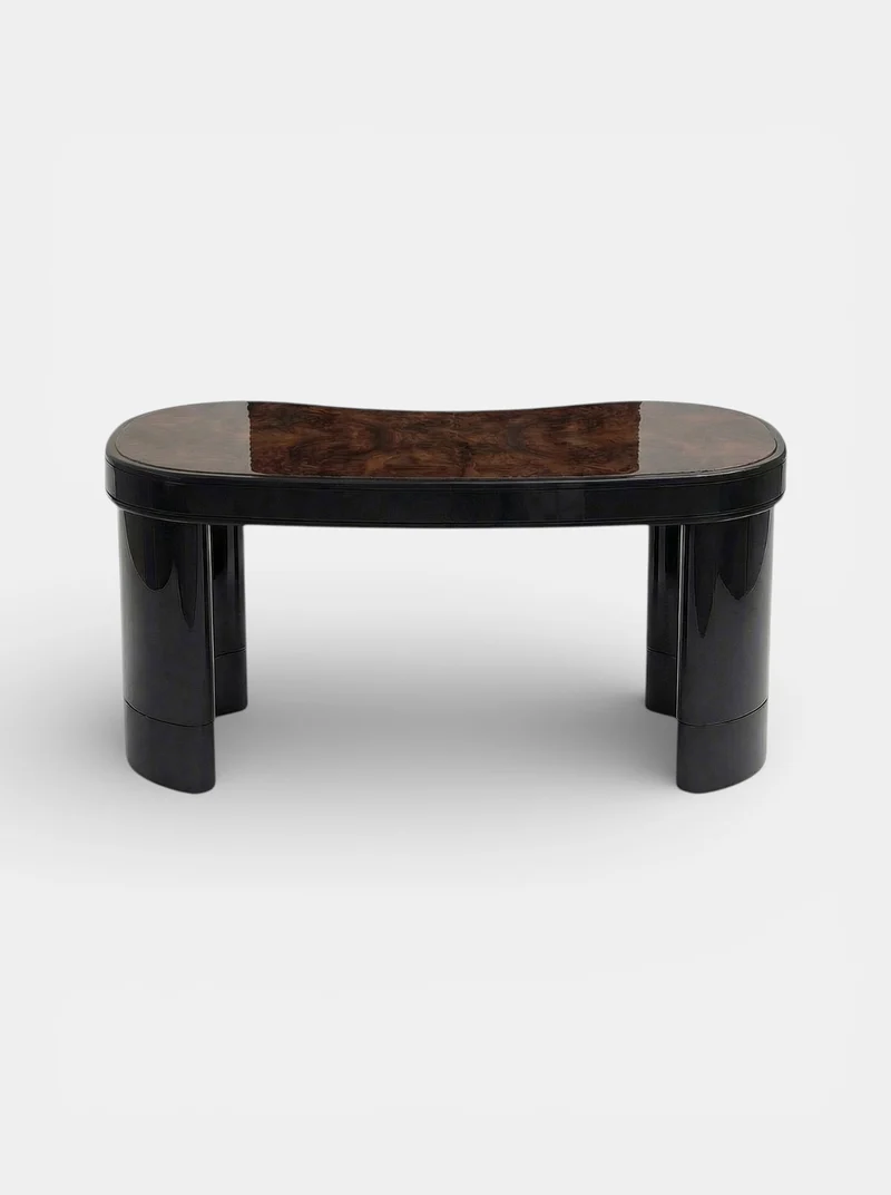 Nicola Black And Burl Wood Desk