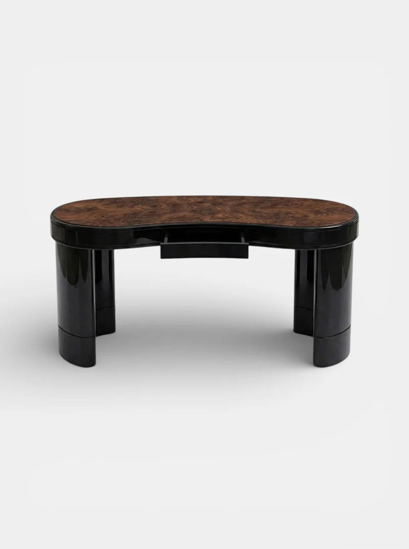 Nicola Black And Burl Wood Desk