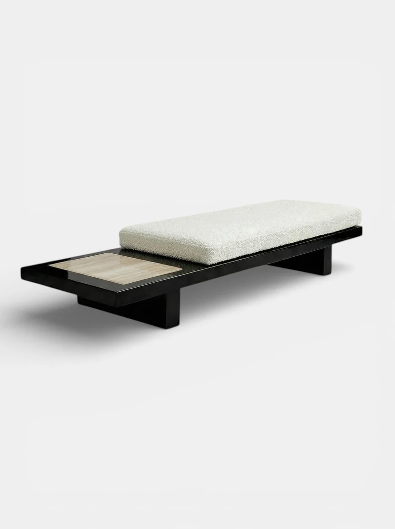 Sybille Black And Ivory Onyx Bench