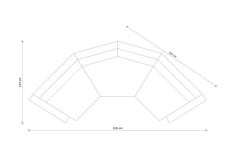 FORSEN Sofa, Angled Three Seater