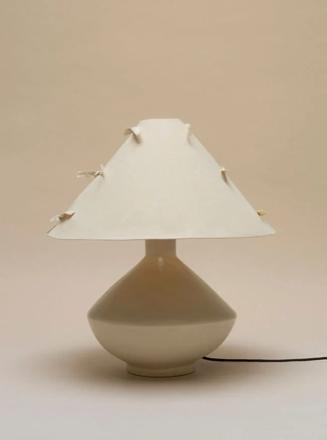 Bone Ceramic Large Table Lamp