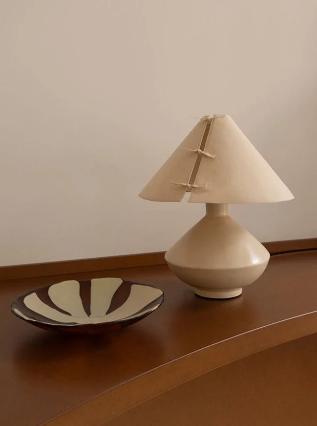 Bone Ceramic Large Table Lamp