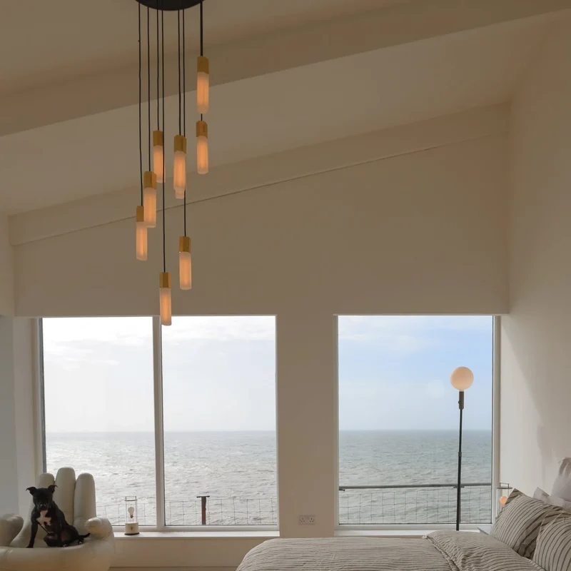 The Original Basalt Nine Pendant in Brass