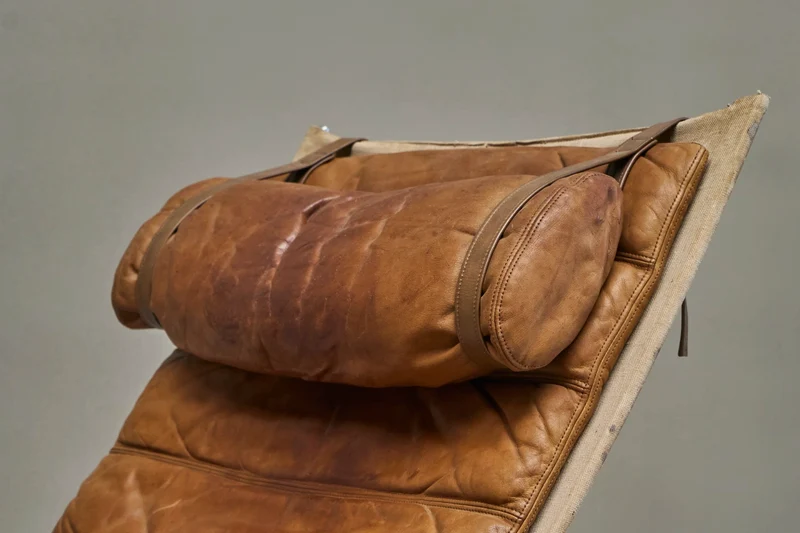 Fabricius & Kastholm FK 87 'Grasshopper' Lounge Chair in Patinated Cognac Leather, 1960s