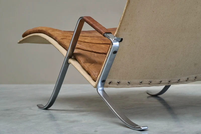 Fabricius & Kastholm FK 87 'Grasshopper' Lounge Chair in Patinated Cognac Leather, 1960s