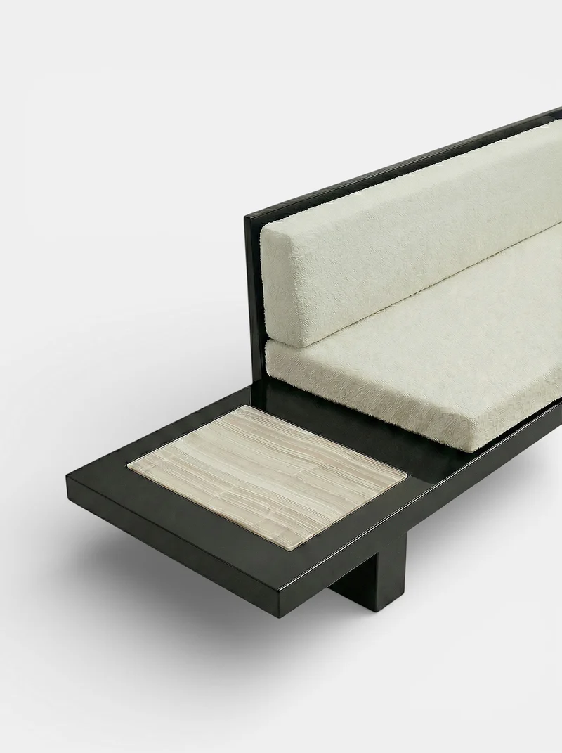 Phoebe Black And Ivory Onyx Bench