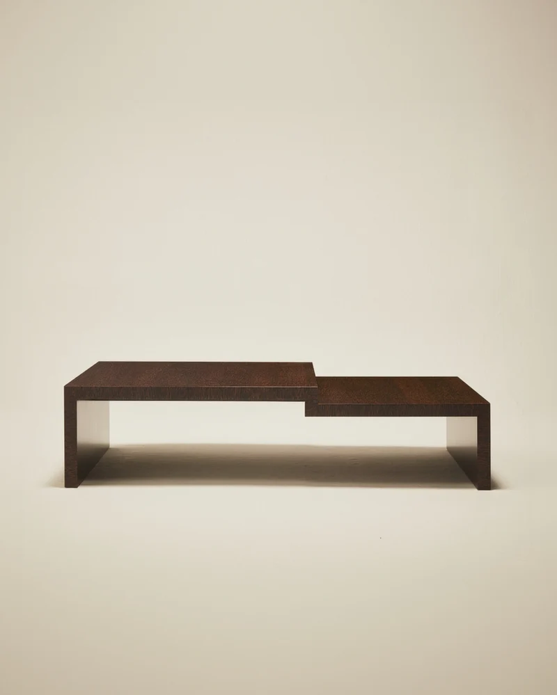 'Continuous' Coffee Table II Handcrafted in Wood Venner