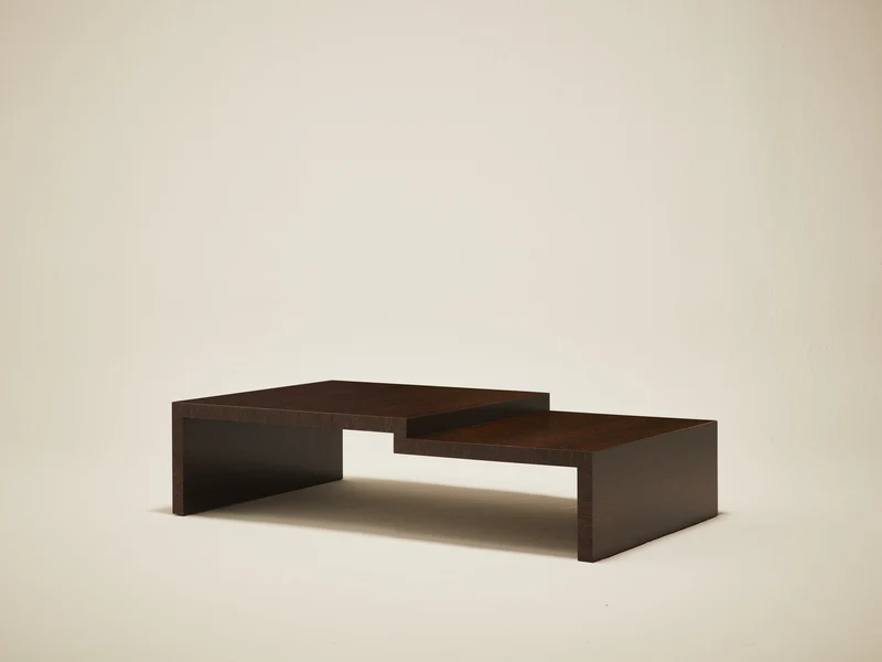 'Continuous' Coffee Table II Handcrafted in Wood Venner