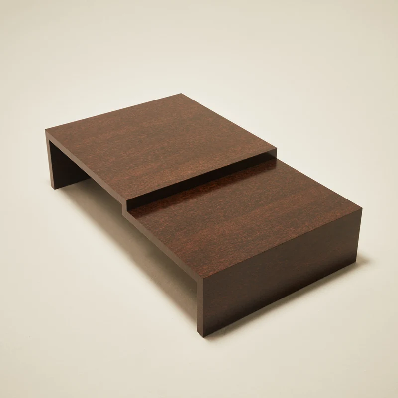 'Continuous' Coffee Table II Handcrafted in Wood Venner