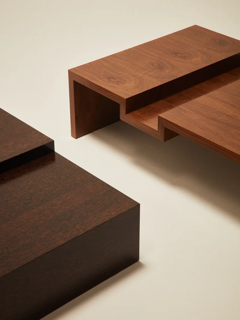 'Continuous' Coffee Table II Handcrafted in Wood Venner