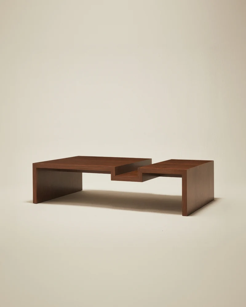'Continuous' Coffee Table I Handcrafted in Wood Veneer