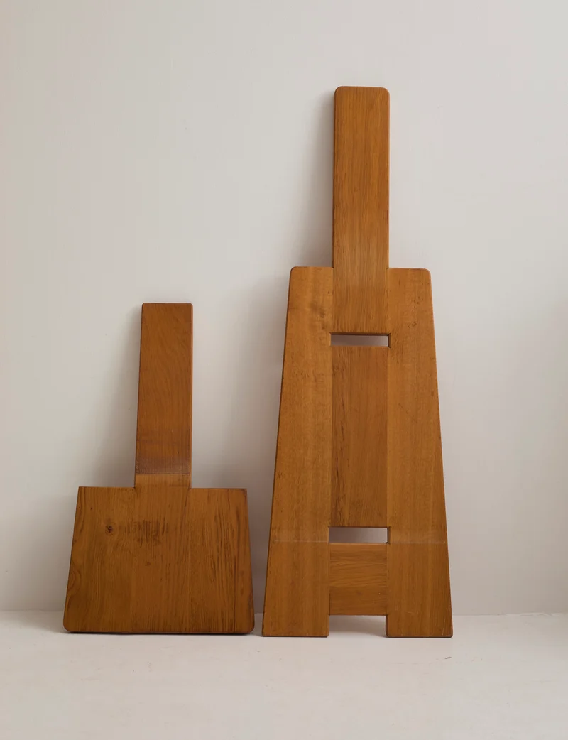 French Palaver Chair by Alain Gaubert in Solid Oak c. 1980 (Signed)