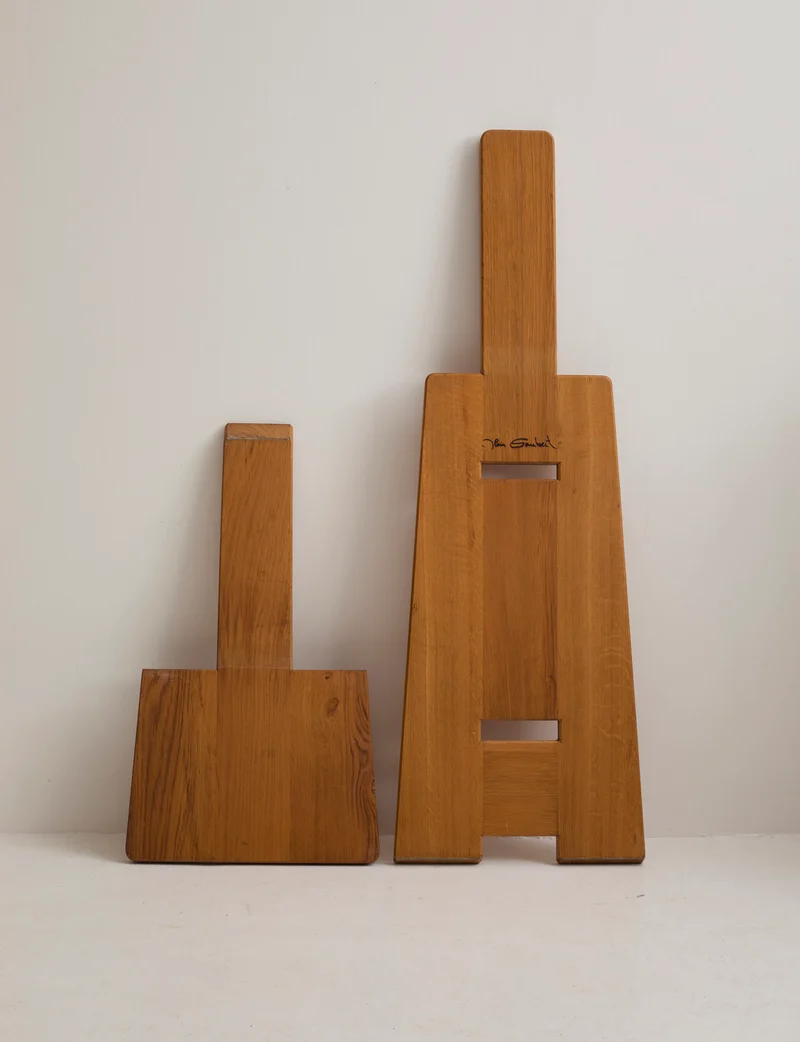 French Palaver Chair by Alain Gaubert in Solid Oak c. 1980 (Signed)