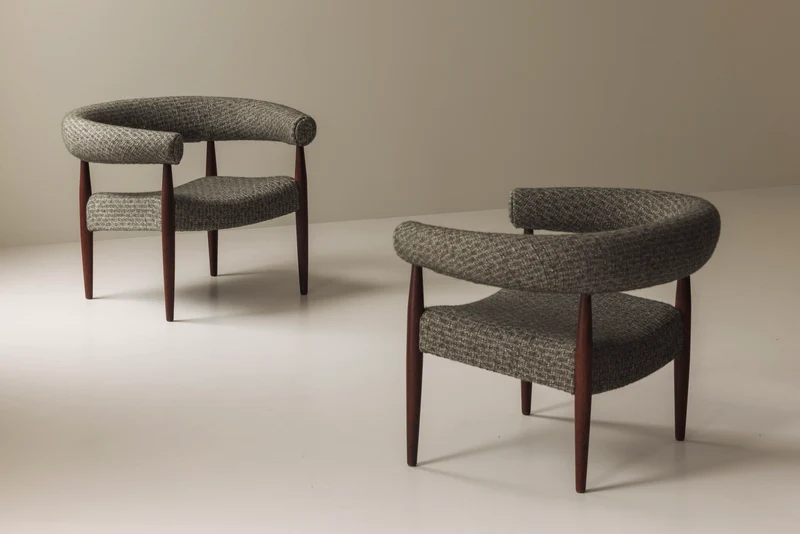 Very rare set of 'Ring Chairs' by Nanna and Jørgen Ditzel, Denmark 1958