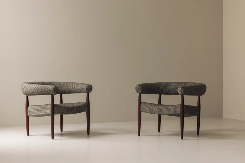 Very rare set of 'Ring Chairs' by Nanna and Jørgen Ditzel, Denmark 1958