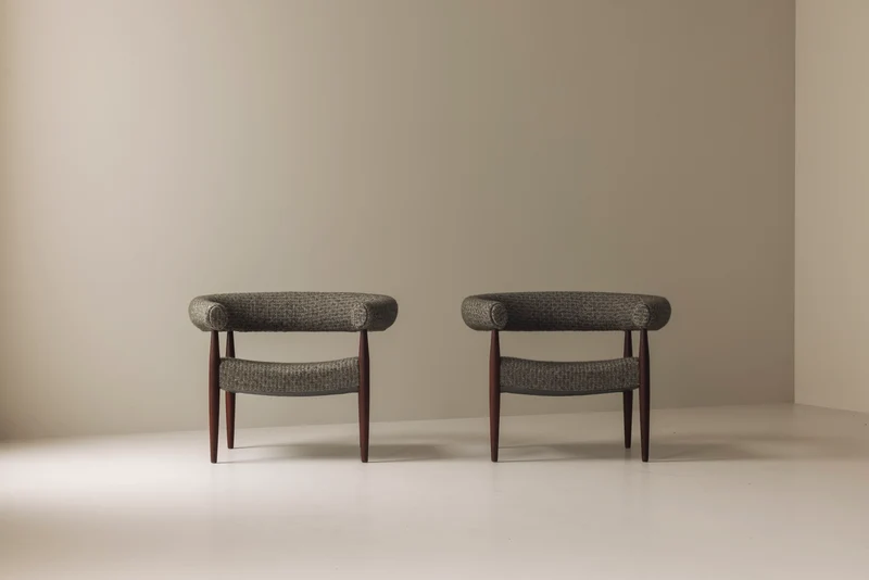 Very rare set of 'Ring Chairs' by Nanna and Jørgen Ditzel, Denmark 1958