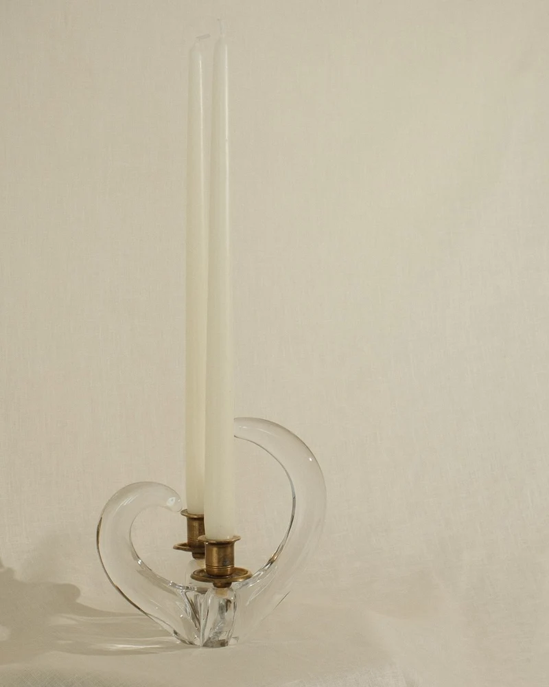 Schneider Crystal Double Candlestick