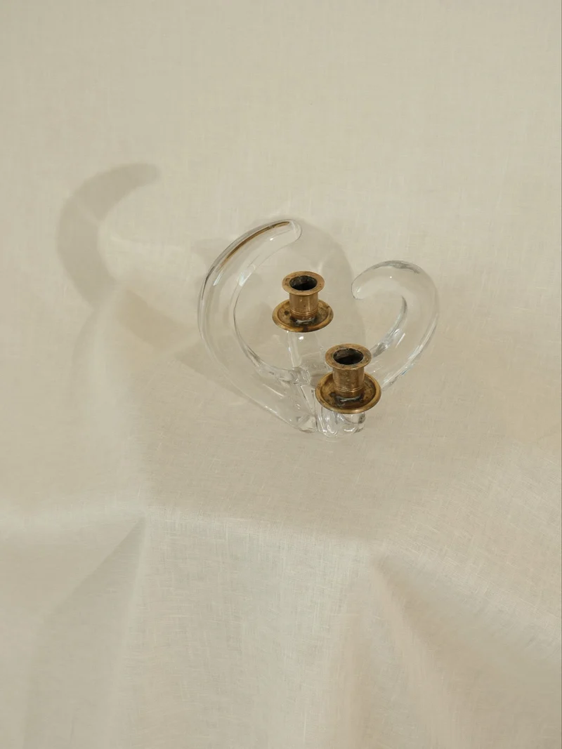 Schneider Crystal Double Candlestick