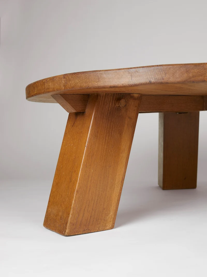 Important Brutalist Tripod Coffee Table, Netherlands c. 1960s