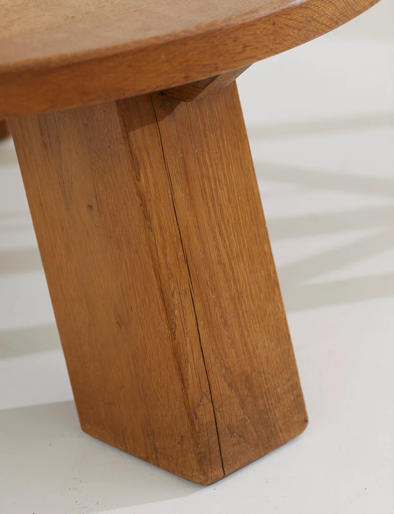 Important Brutalist Tripod Coffee Table, Netherlands c. 1960s