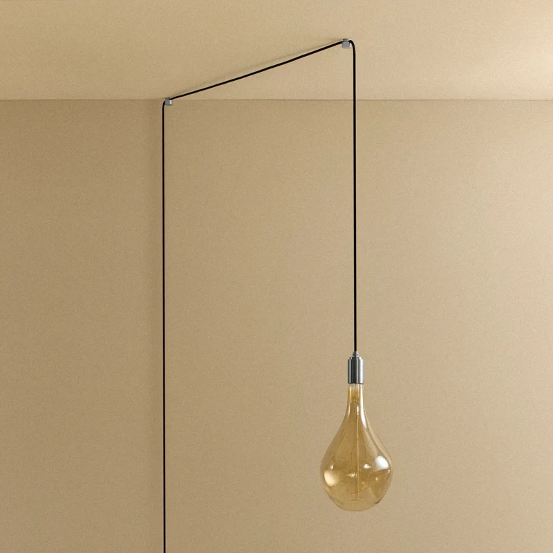 Voronoi III Plug-In Pendant in Stainless Steel