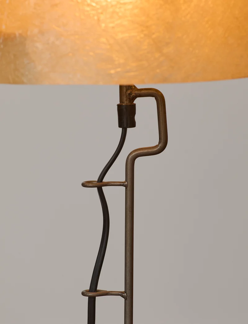 Vintage Mid Century Table Lamps with Sculptural Metal Base, 1970s
