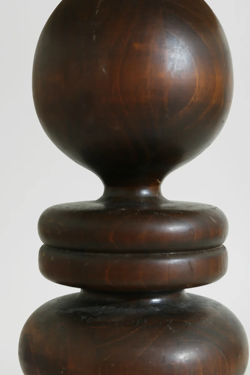 Vintage Sculptural Wood Table Lamp