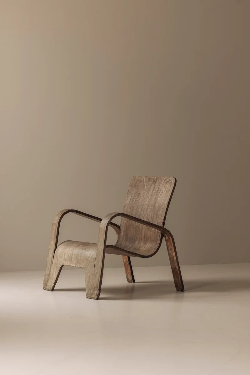 Early modernist LaWo1 armchair by Han Pieck for Lawo Ommen, the Netherlands 1946