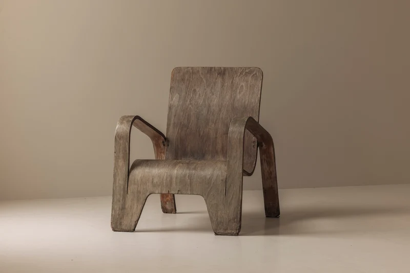 Early modernist LaWo1 armchair by Han Pieck for Lawo Ommen, the Netherlands 1946