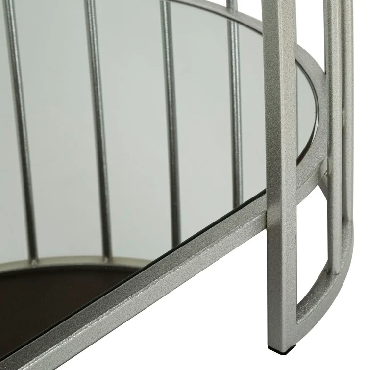 Table basse rectangulaire en verre avec cadre en métal – Smirne Modern