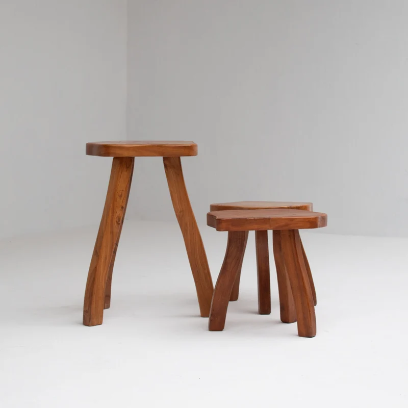 Organic Teak Stool Set