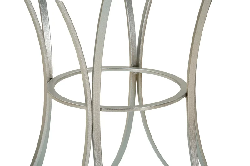 Table basse ronde en verre avec piètement décoratif – Collection Trixy