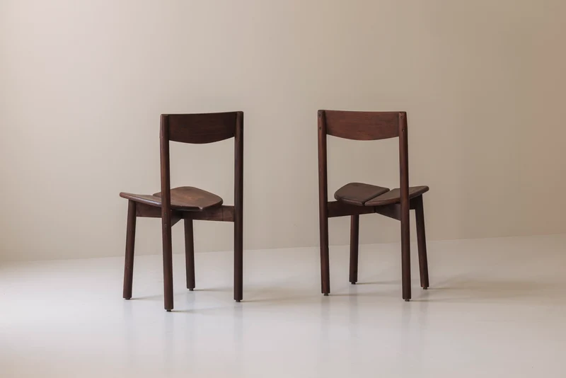Sculptural Set Dining Chairs by Pierre Gautier-Delaye, France 1960s