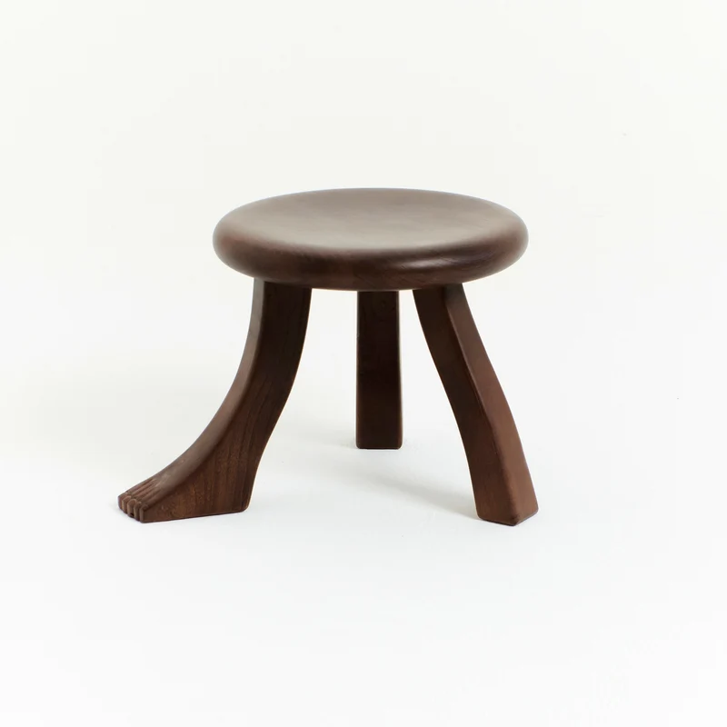 Foot Stool in Black Chestnut