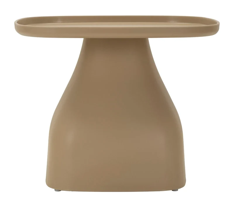Table basse ronde grise avec piètement sculptural – Gea Modern Accent
