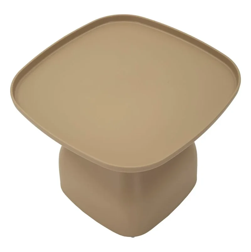 Table basse ronde grise avec piètement sculptural – Gea Modern Accent