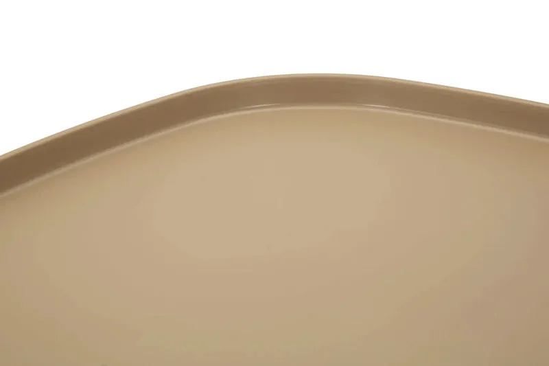 Table basse ronde grise avec piètement sculptural – Gea Modern Accent