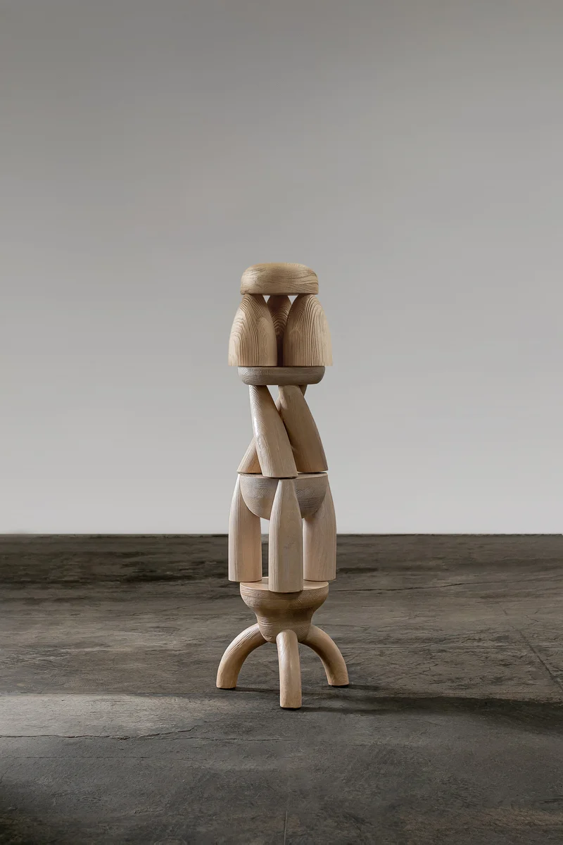 Solid Wood Set of Four Stools - ELEMENTOS