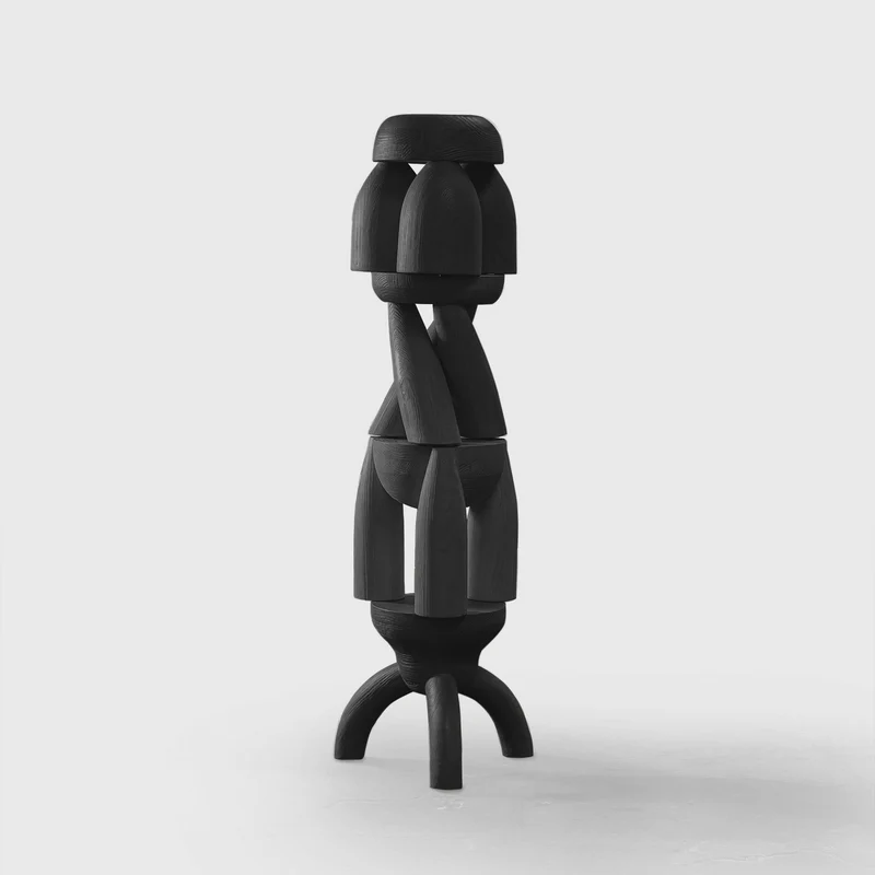 Solid Wood Set of Four Stools - ELEMENTOS