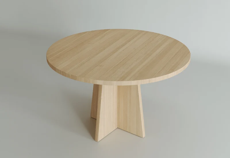 Round Dining Table in Ash and Oak - Collection