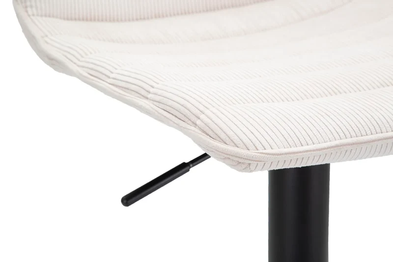 Tabouret de bar blanc réglable avec mécanisme de levage – High Collection