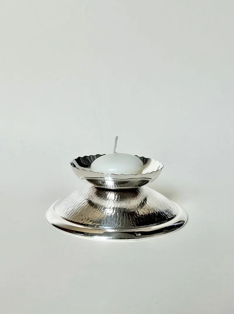 925 Silver Candle Holder Base