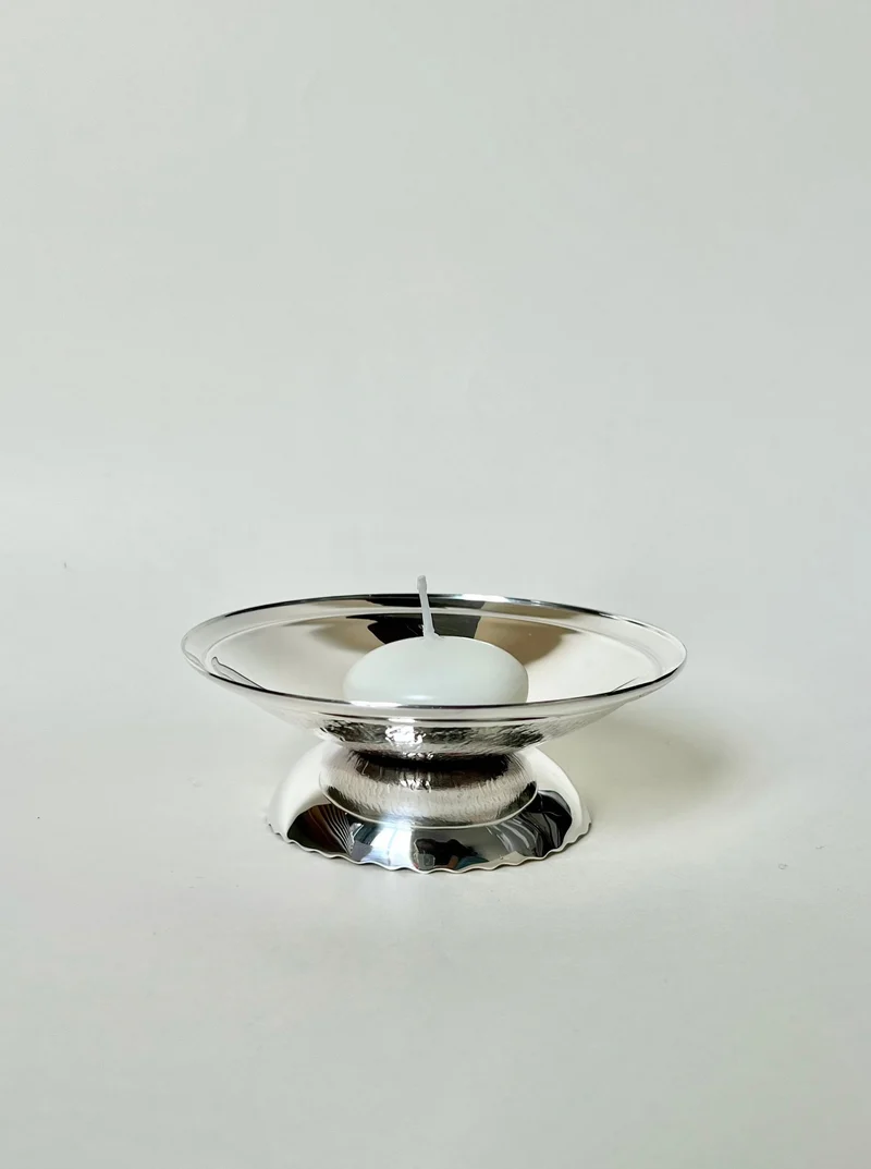 925 Silver Candle Holder Base