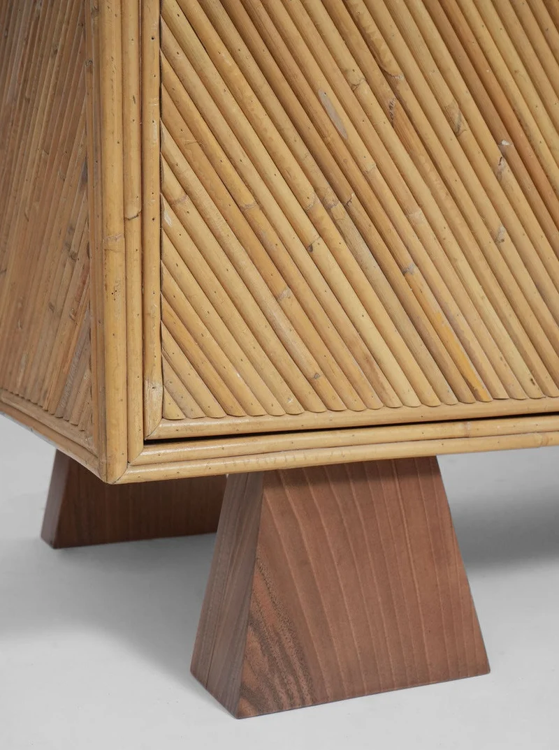"Arrabida" Rattan and Walnut Sideboard