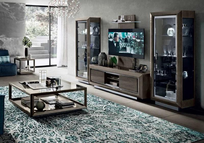 Ensemble meuble TV bouleau laquée PURA