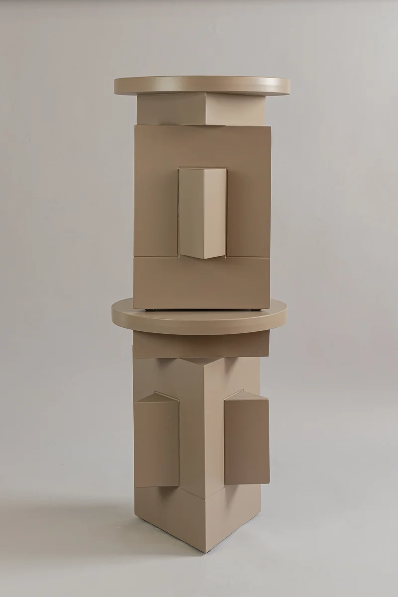 Lacquered Side Table - ASTER Series by Daniel Couttolenc, Lacquered MDF