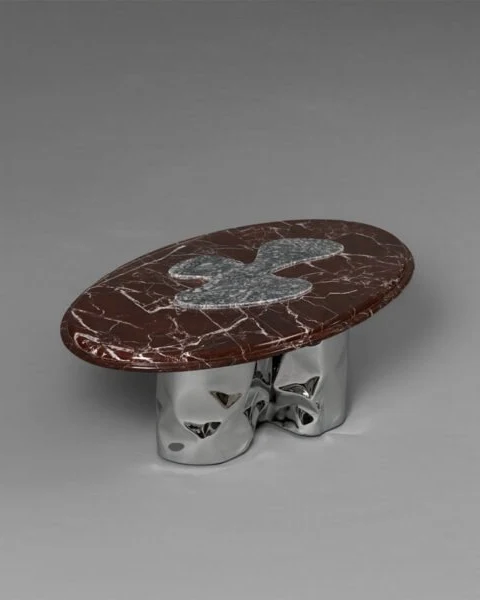 Steel and Stone Coffee Table - Reverie Series