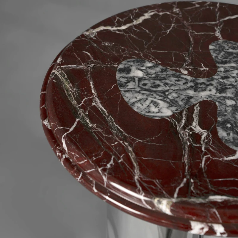 Steel and Stone Side Table - Reverie Series by Nitush Aroosh